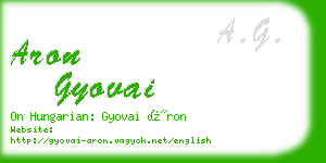 aron gyovai business card